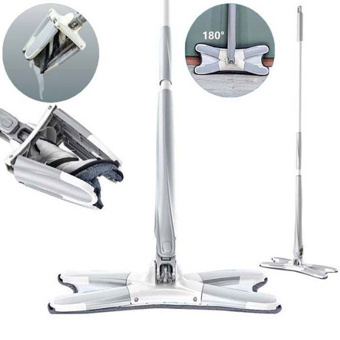 Balai serpillière plat en microfibre Mop rotative outil de nettoyage