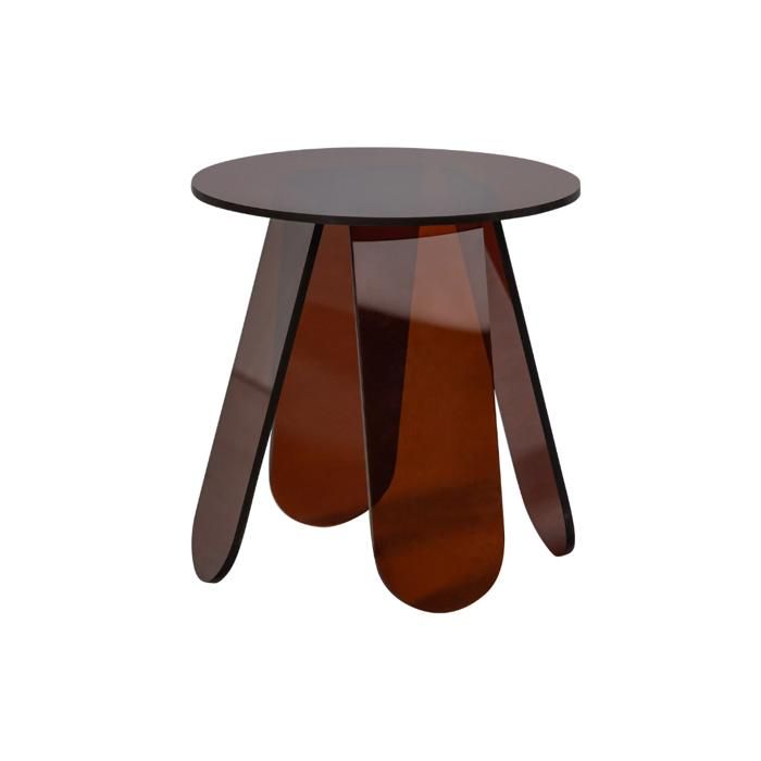 Table d'appoint - Amber - Marron - 40x40x50cm - Compacte et élégante