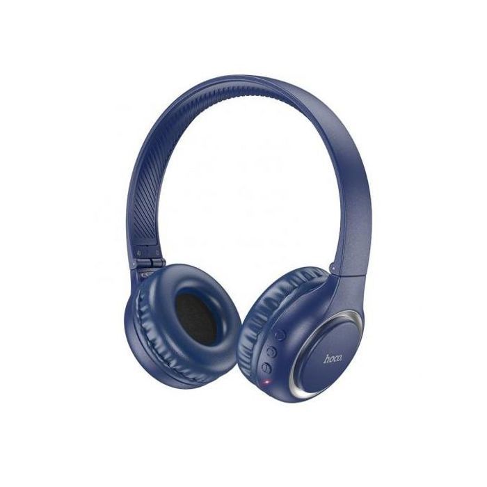 Casque sans fil basses profondes audio haute résolution 7 heures de musique, microphone carte mémoire AUX (Bleu)