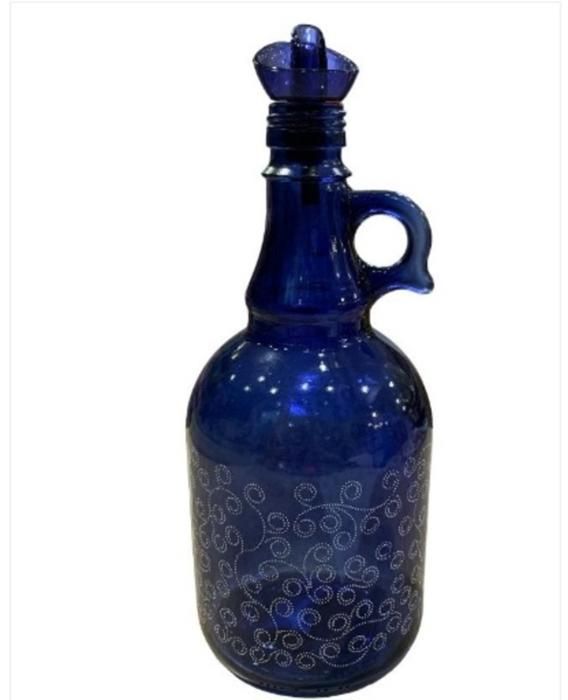 Bouteille d huile d olive décoré en blue 1.5 lt
