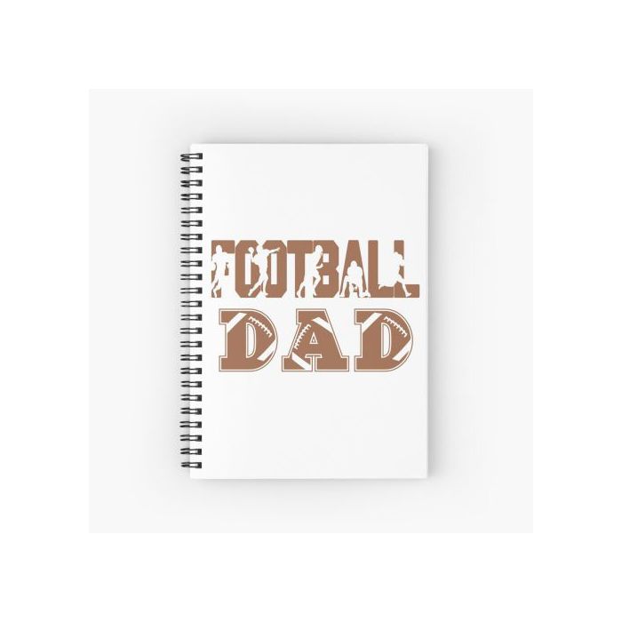 Cahier à spirale - Papa de football - A5 - 98 pages - Papier 90 g - Couverture 350 g