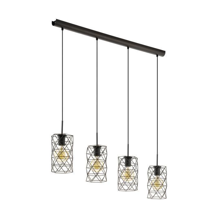 Suspension - Eglo - ESTEVAU - Acier marron foncé - 4x60W - 975x145x1100mm