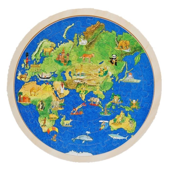 Décoration murale - Dentelle Du Monde - Ballon - Imprimé des deux côtés - Multicolore - Bois