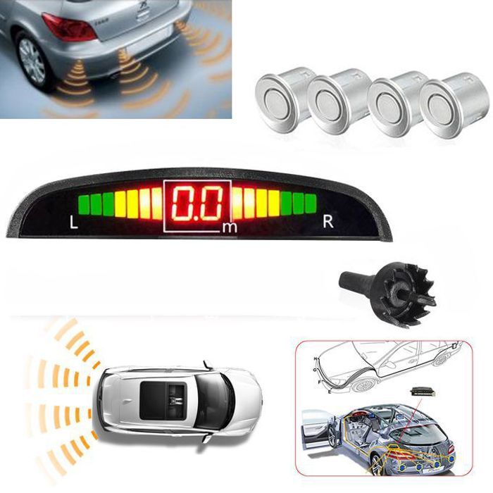 Capteur de stationnement avant et arrière pour voiture avec radar de recul intempérie