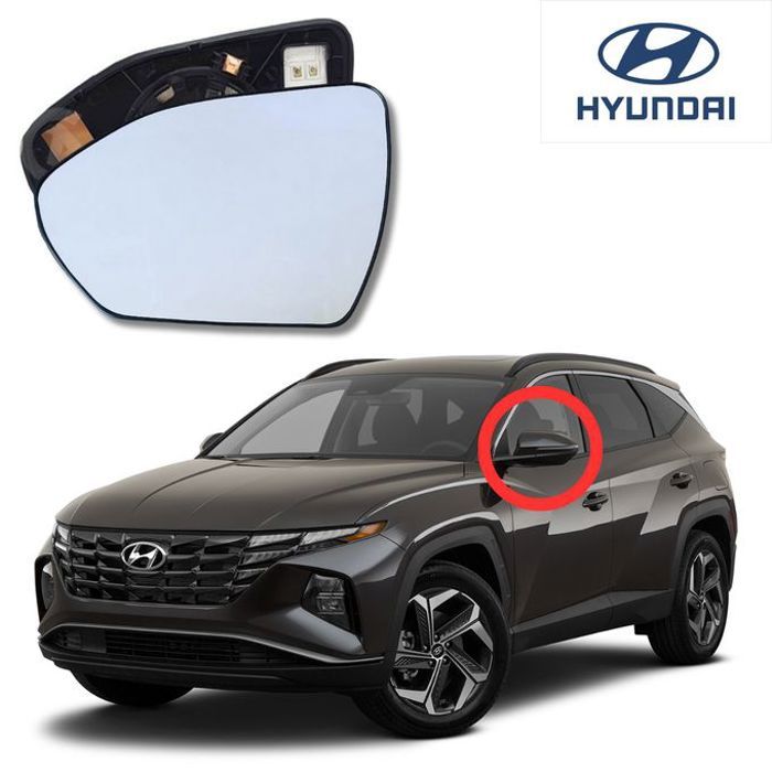 Verre Retroviseur Gauche pour Hyundai Tucson