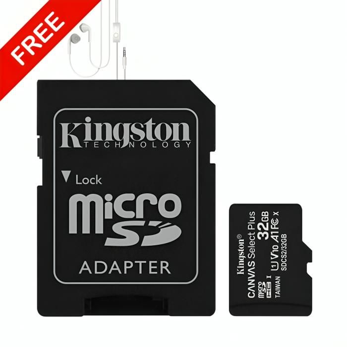 Carte Mémoire 32GB Kingston + Écouteur Gratuit