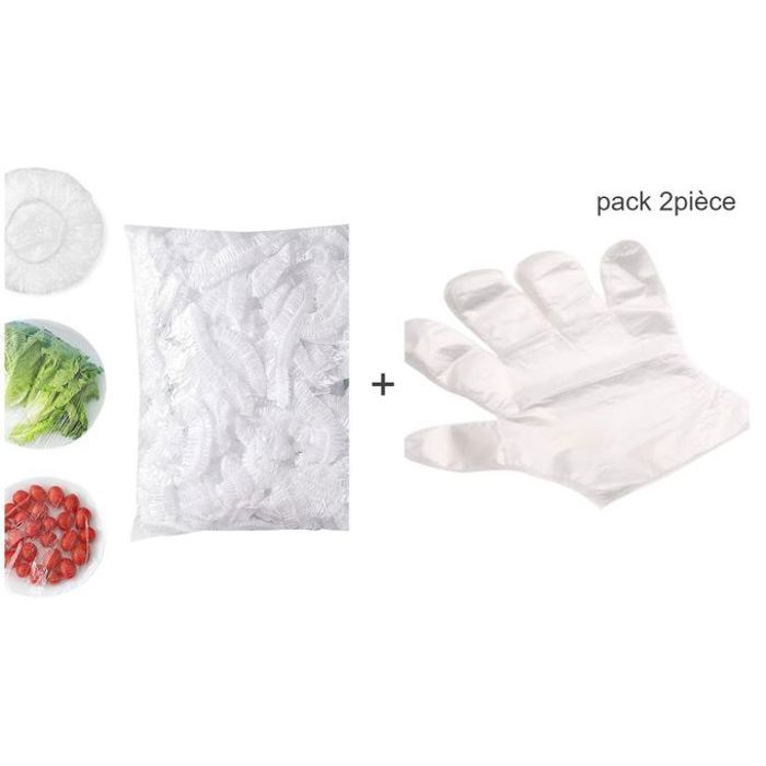 Lot de 100 gants et 100 sacs pour cuisine et rangement