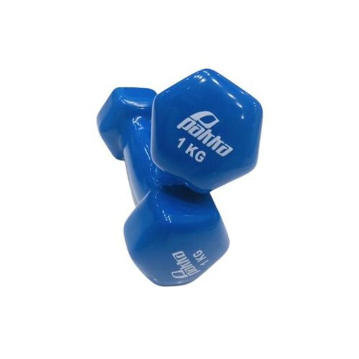 Haltères - Pakka - 2 - Vinyle - 1Kg - Polyvalents pour Fitness - Stabilité accrue