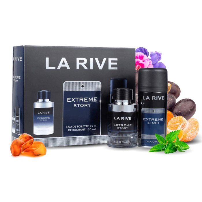 La Rive Extreme Story Coffret Cadeau Eau de Toilette pour Homme - 75 ml + Déodorant en Spray 150 ml