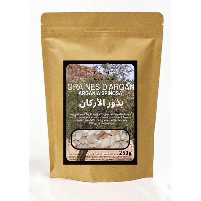 250g - GRAINES D'ARGAN : L'OR VERT DU MAROC !