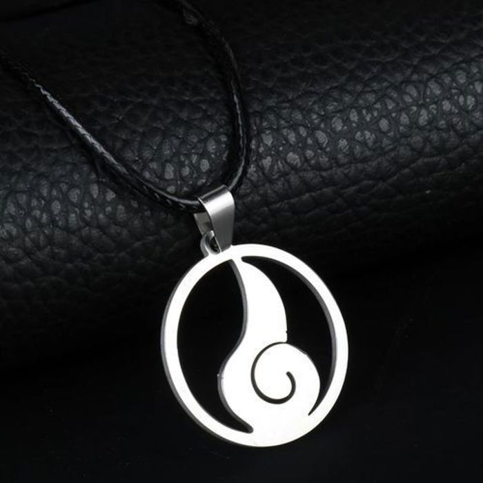 Collier - NARUTO - Uzumaki Hyuga Hinata - Acier - Corde - Pour Homme