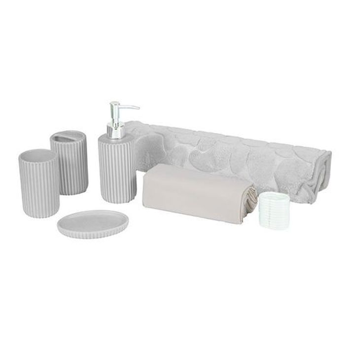 Accessoires de salle de bain - Assina - Seya - 6 pièces - Céramique - Blanc