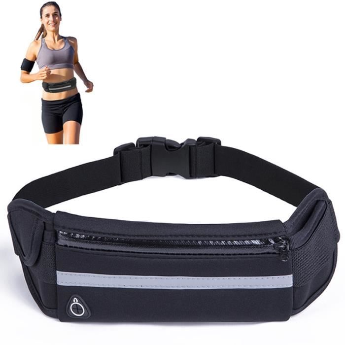 Sac Banane De Sport à Poche Pour Téléphone,Ceinture De Course En Plein Air,Noir