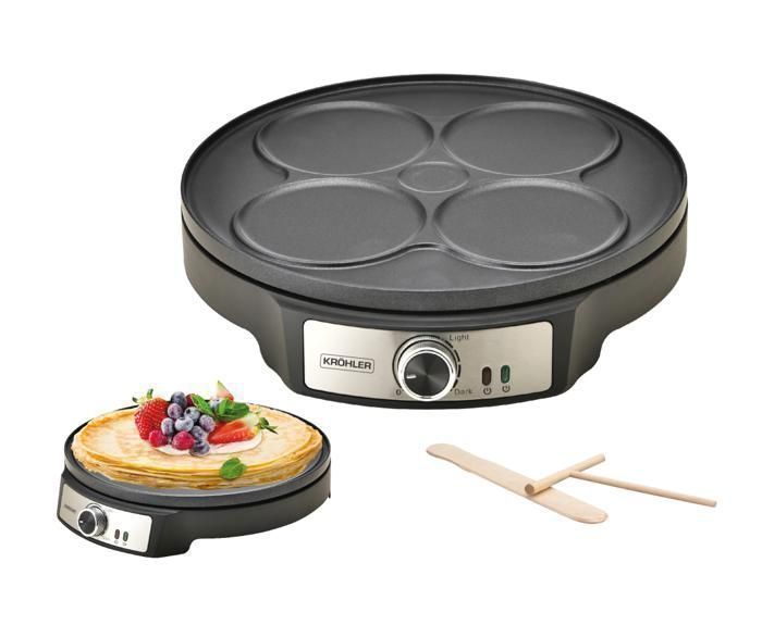 Crêpière Électrique - Multi Usage - 1200 W - Double Face - Anti-adhésif - 30 cm