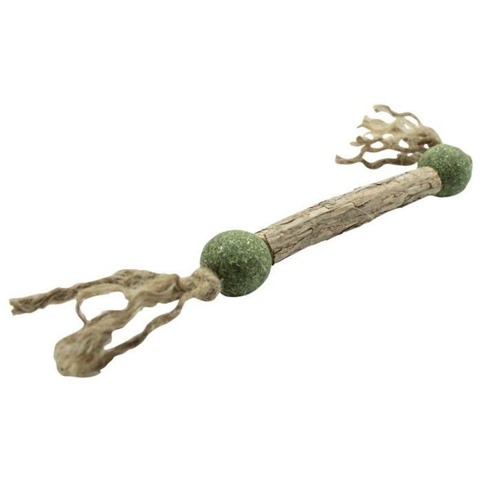 Jouet pour Chat - BUBIMEX - Bois de Matatabi et Herbe - Marron - Intérieur - Moyen