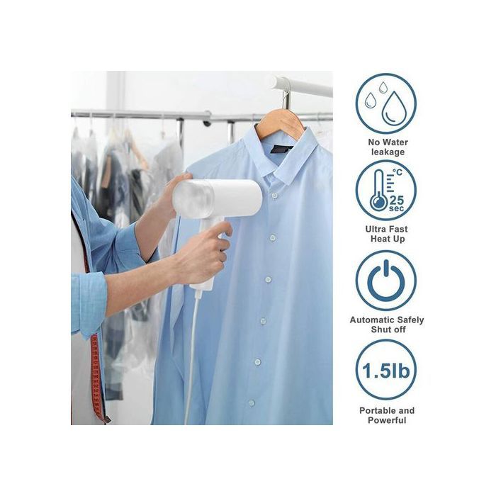 Défroisseur Vapeur Portable Pour Vêtements,Maison,Voyage - BLANC -