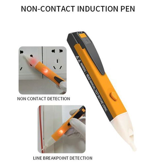 Testeur de câble numérique de tension Détecteur d'électricité avec LED Lumière et sonne