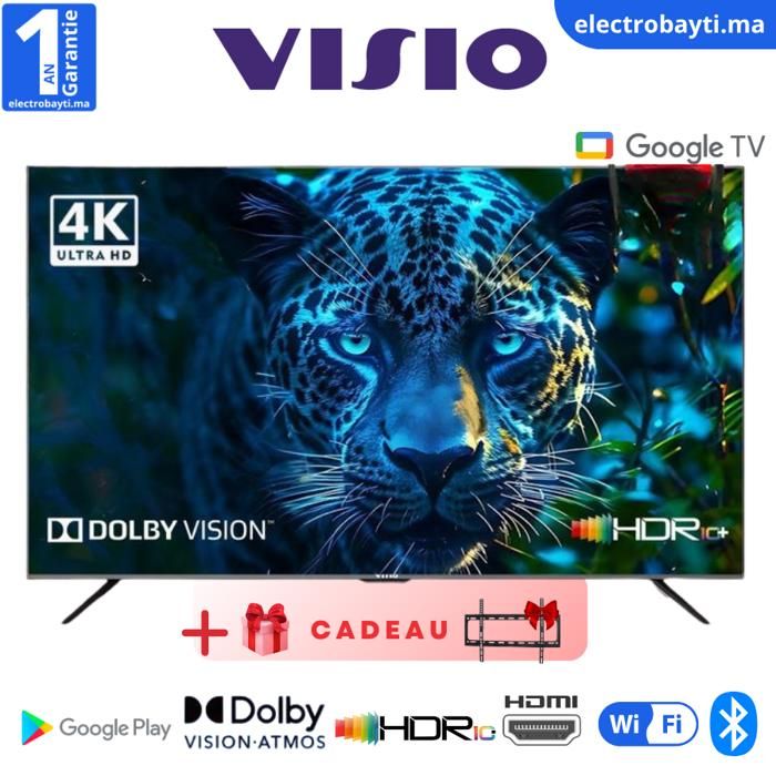 50 Smart TV UHD 4K Google Assistant Bluetooth HDR 10 HLG Dolby Vision + Support Mural