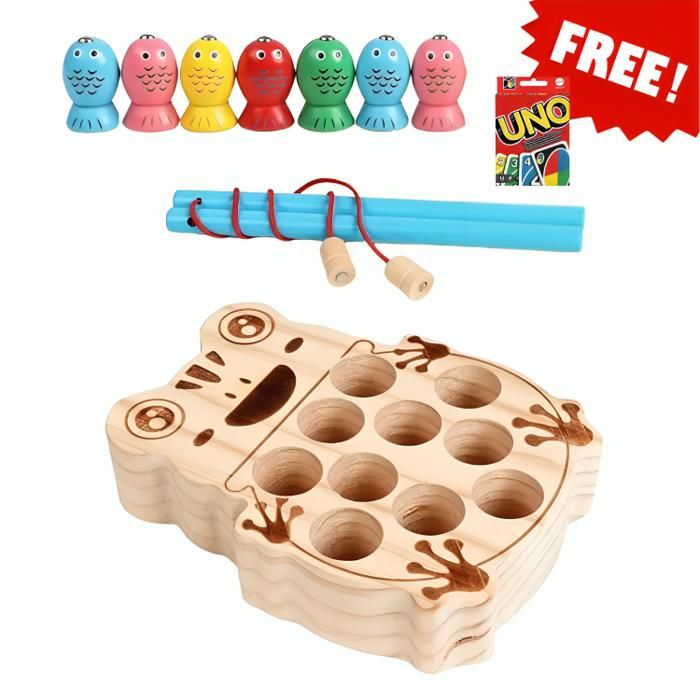 Jeu de pêche magnétique - Non spécifié - Grenouille - Bois - 12 ans et plus - Unisexe