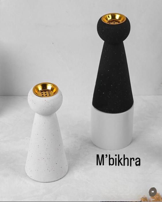 Brûleur de bakhour - MBEKHRA - Céramique - Blanc ou Noir - Contemporain - Design