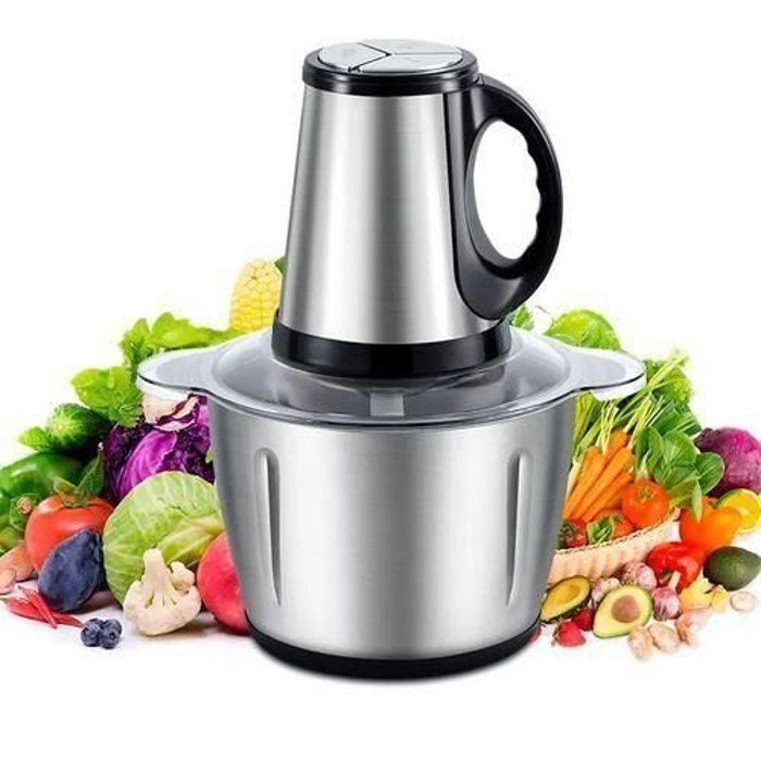 Hachoir électrique - Chopper Plus - 500W - Bol 2L - Lame quadruple - Multi-mayo