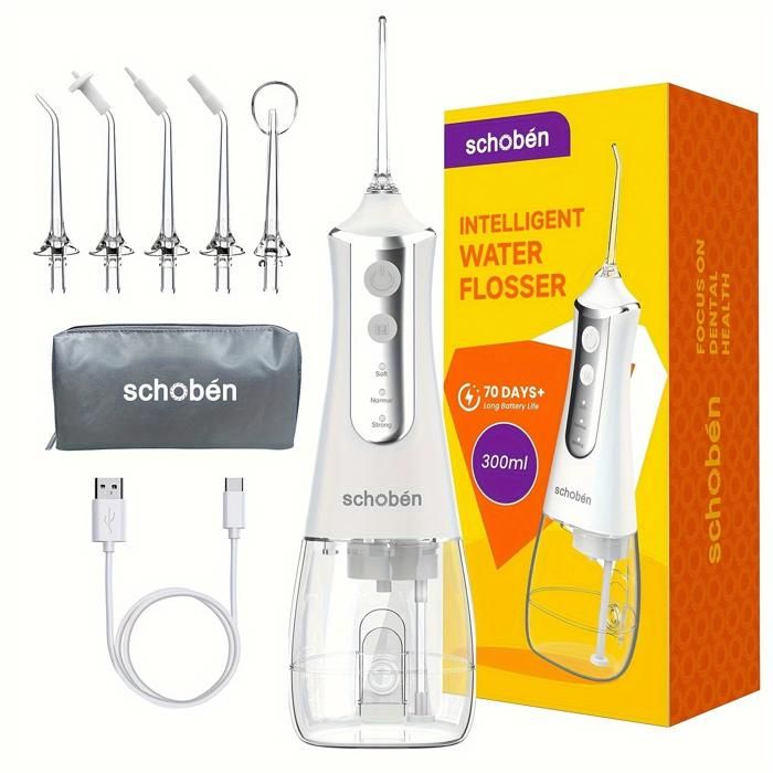 Irrigateur Buccal Sans Fil avec Irrigateur Oral Puissant - Nettoyant Dentaire Portable et Rechargeable