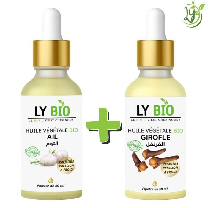 LYBIO PACK HUILE AIL 50ML - PIPETTE + HUILE GIROFLE 50ML - PIPETTE