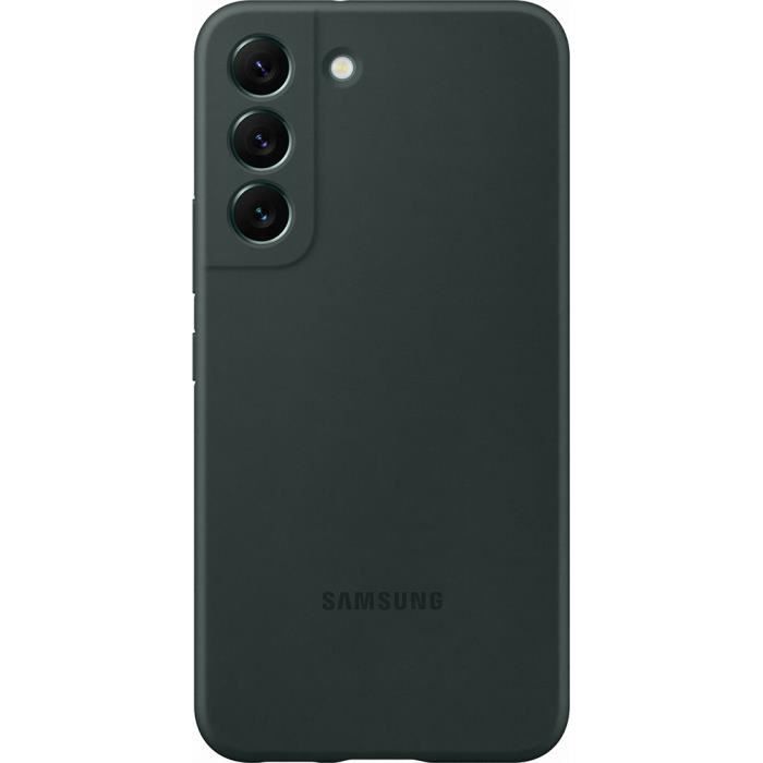 Coque Silicone - Samsung - G S22 - Vert foncé - Compatible 5G - Matériau en silicone