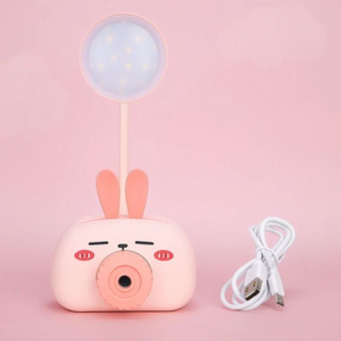 Lampe de bureau LED lapin – Rechargeable USB – Flexible, mignonne et multifonction ROSE