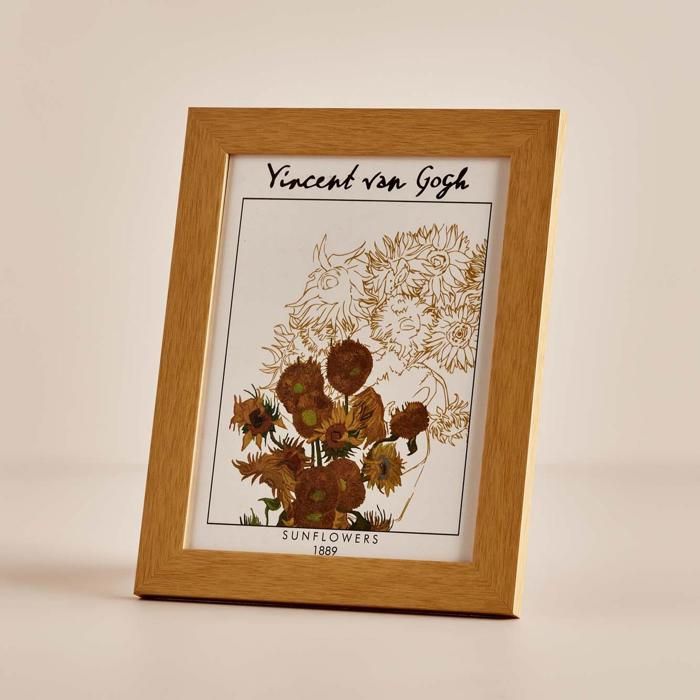 Van Gogh Vincent Tournesols Cadre Naturel (18x24 cm)