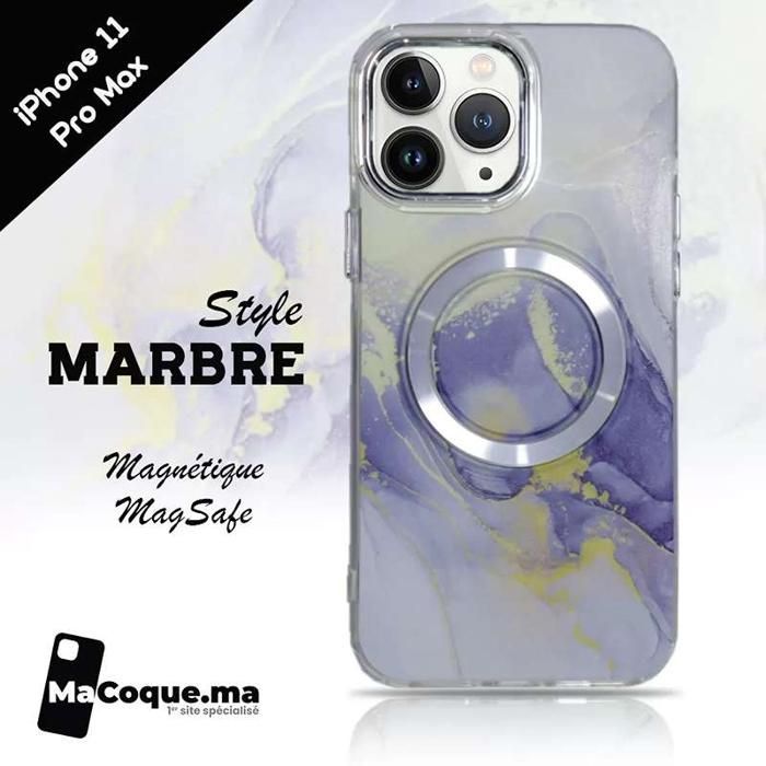 Coque iPhone 11 Pro Max Style Marbre Magnétique &amp; MagSafe