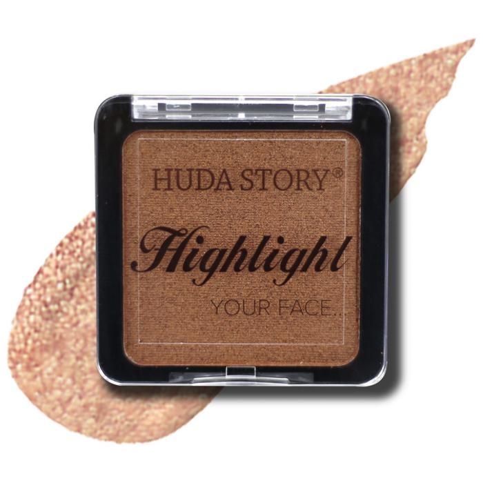 Palette d'highlighter - HUDA STORY - Color #03 - 6g - Poudre soyeuse - Longue tenue