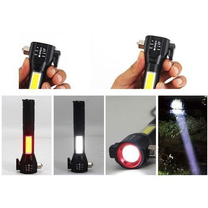 Le marteau de sécurité du brise-vitre d'urgence LED brille 3 à 5 heures continu