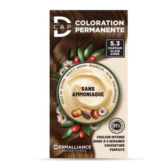 Teinture capillaire - D-CAP - N°5.3 - Châtain Clair Doré - 150 ml - Sans parabène
