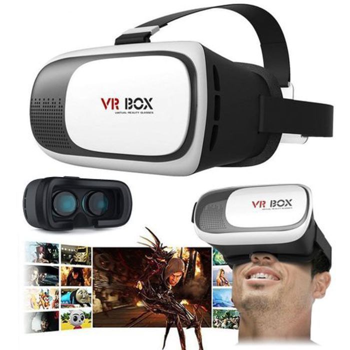 Casque de Réalité Virtuelle - VR Box - 3D - Sangles Ajustables - Tiroir pour Mobile - Mousse de Protection