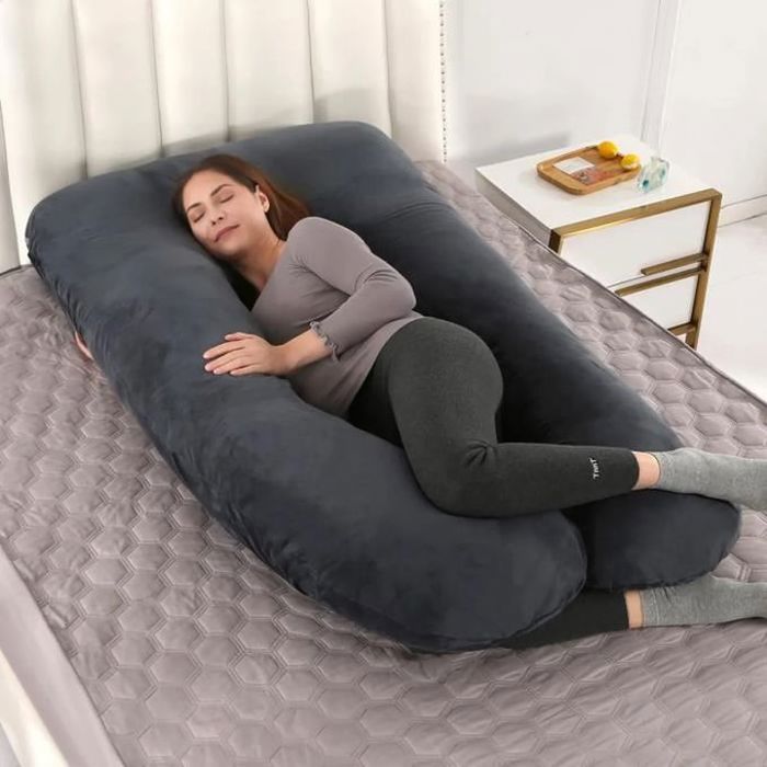 coussin therapeutique _coussin de grossesse NOIR
