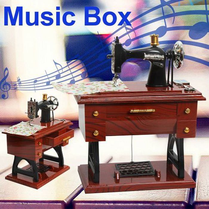 Boîte à musique - Sartorius - Mini machine à coudre - Décoration musicale - Jouet créatif - Cadeau enfant