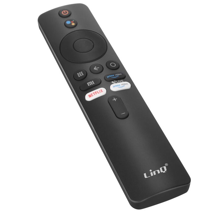Bluetooth-fjärrkontroll 2.4G för Xiaomi Mi TV med Google Assistant LinQ Svart
