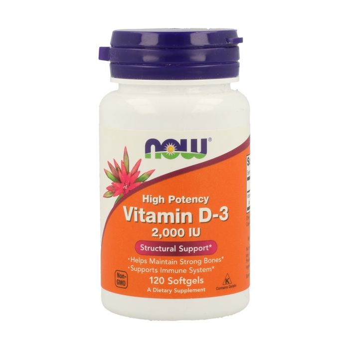 Now Vitamin D3 2000 IU (120 capsules)