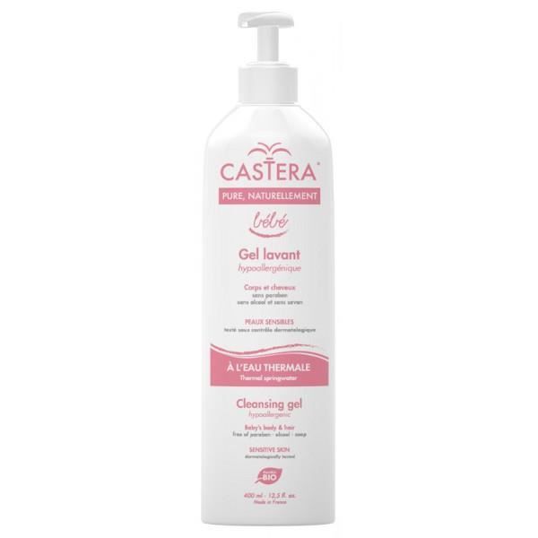 Gel Lavant Bébé - CASTERA - 400ml - Hypoallergénique - Eau Thermale - Aloe Vera