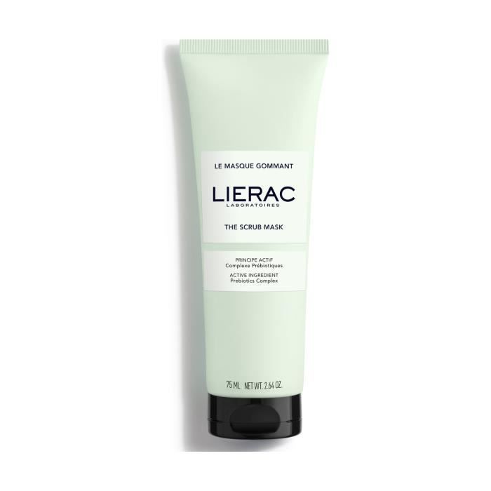 Masque exfoliant - LIERAC - 75 ml - 98% d'ingrédients naturels - Prébiotiques Marins