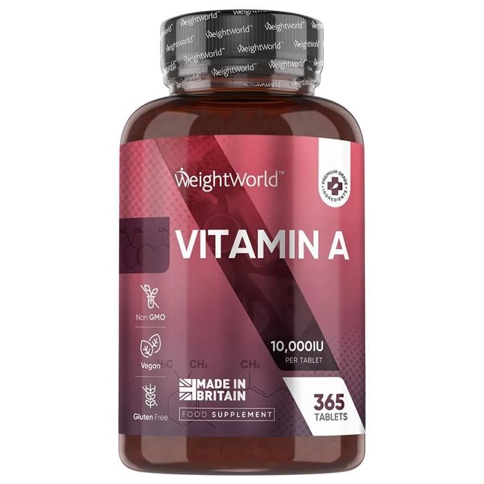 Vitamine A 10 000 UI 365 Micro Comprimés Acétate de Retinol Vegan