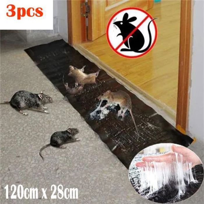3 pièces Piège à souris adhésif non toxique à haute efficacité Piège Rat Adhésif