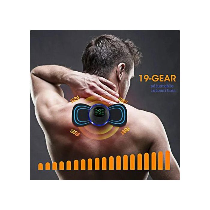 Mini Masseur intelligent de corps et cou, Appareil massage EMS Stimulateur musculaires électrique pour le cou et le dos