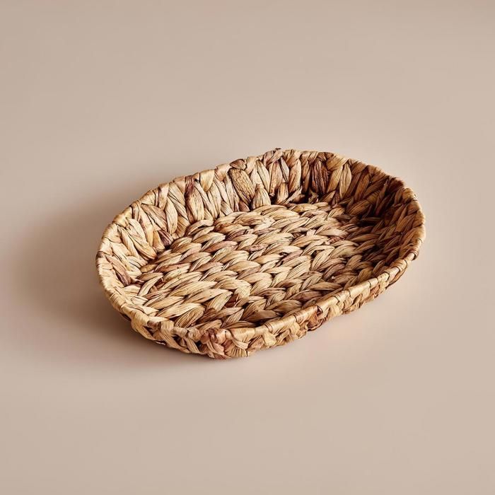 Plateau en osier - BELLA MAISON - Cliff - Ovale - 35x25x6 cm - Beige