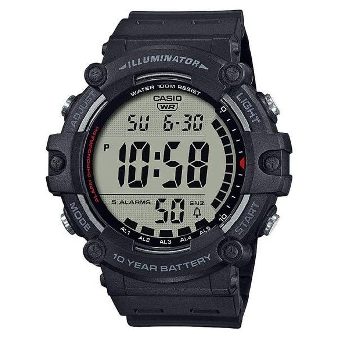 Montre Digitale - CASIO - AE-1500WH-1AVDF - 5 alarmes - Étanche 100m - Quartz