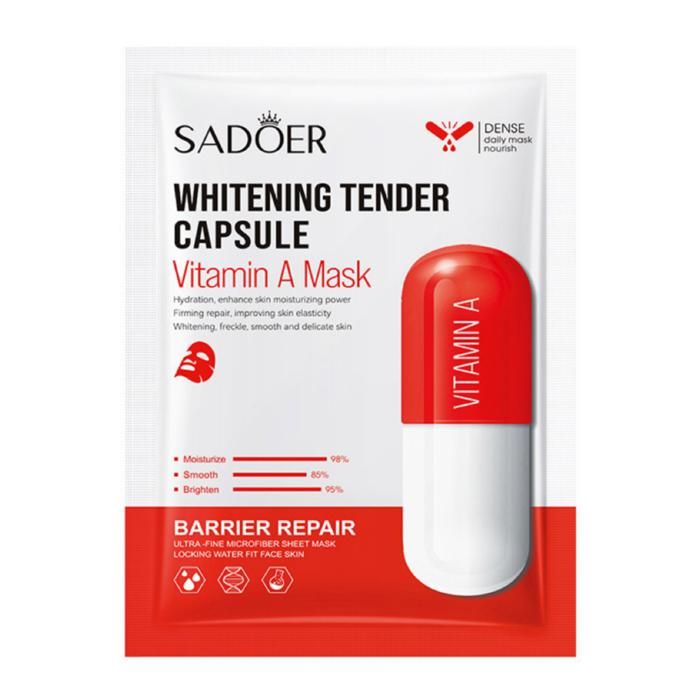 Masque Facial - SADOER - Whitening Tender Capsule - 25g - Hydratant - Vitamines