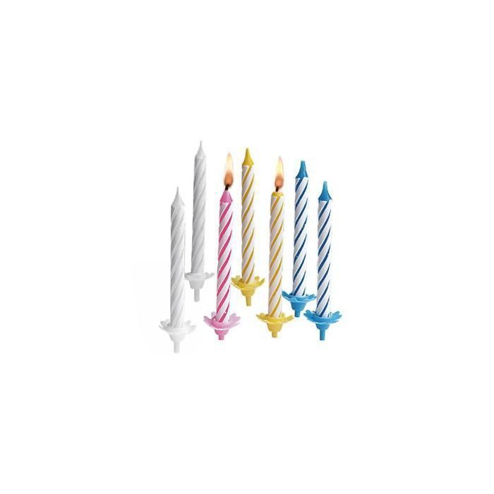 Bougie - Happy - Multicolore - Décoration de fête - Anniversaire - Intérieur
