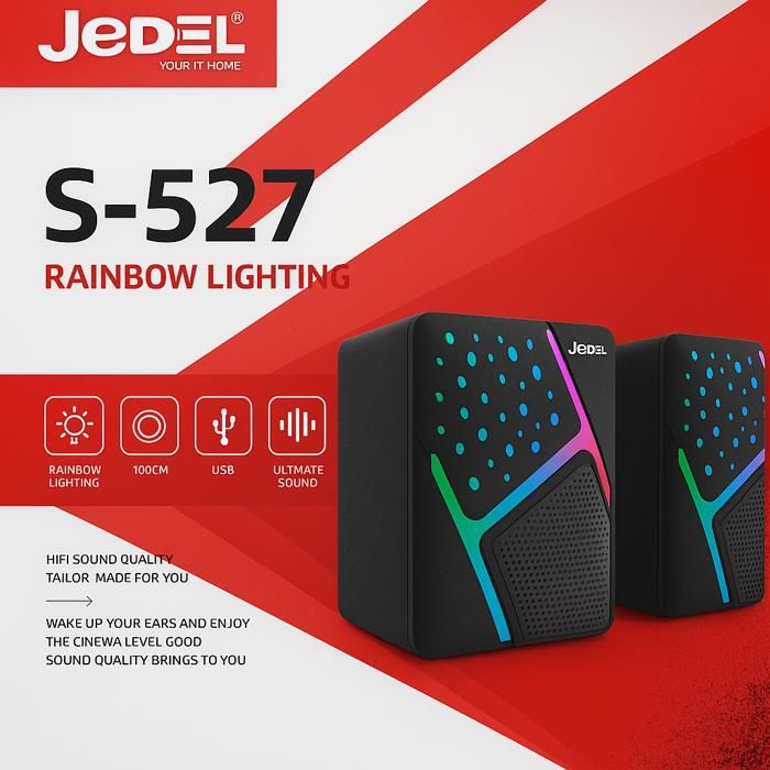 Haut parleur PC/ordinateur RGB gaming design 100cm,multimedia speaker 3W*2