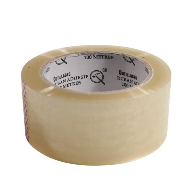 Lot de 3 Rouleaux adhésifs transparents de 100m